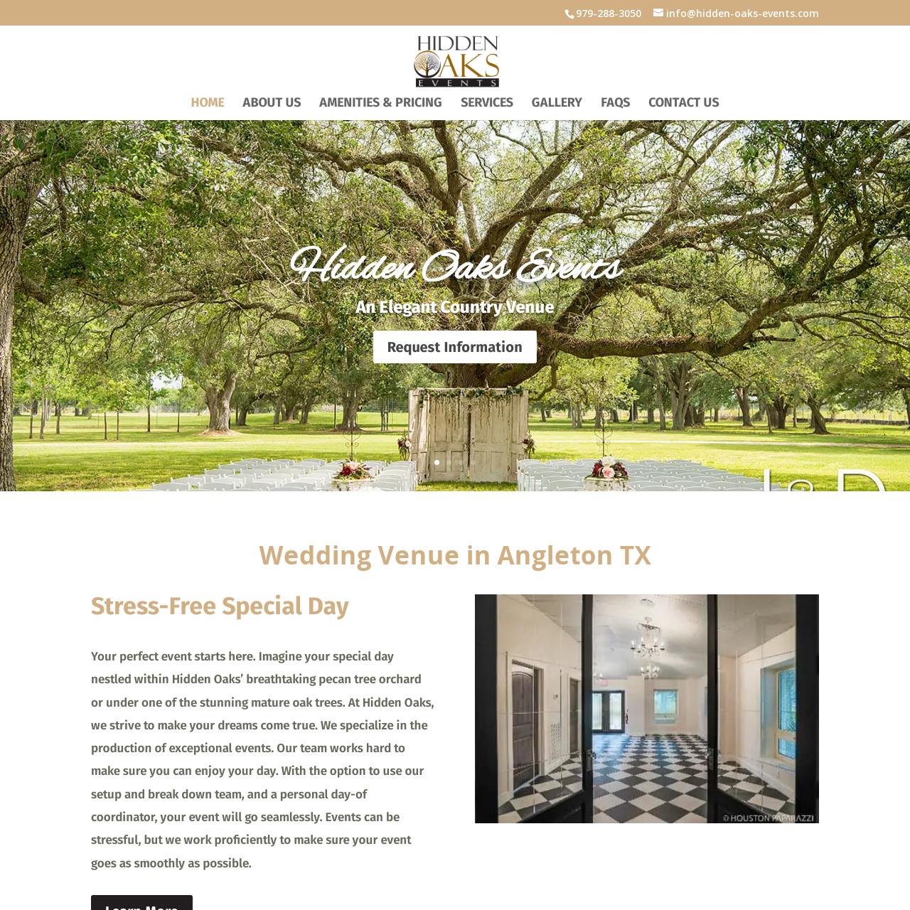 Weddings & Events Venue in Angleton TX _ Hidden Oaks